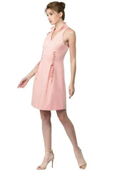 Vienna Dress - Fit and flare wing tip collar dress - Femstylo