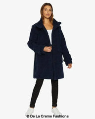 Julie High Neck Borg Teddy Coat - Femstylo