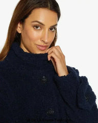 Julie High Neck Borg Teddy Coat - Femstylo