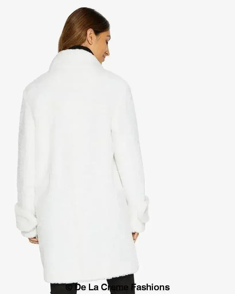 Julie High Neck Borg Teddy Coat - Femstylo