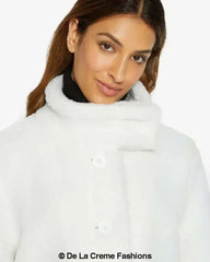 Julie High Neck Borg Teddy Coat - Femstylo
