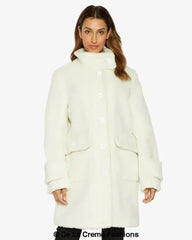 Julie High Neck Borg Teddy Coat - Femstylo