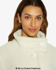 Julie High Neck Borg Teddy Coat - Femstylo