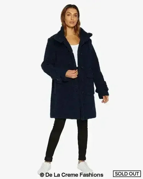 Julie High Neck Borg Teddy Coat - Femstylo
