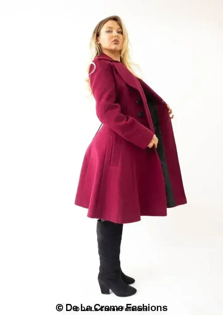 Kirsty Slim Fit A-Line Coat - Femstylo