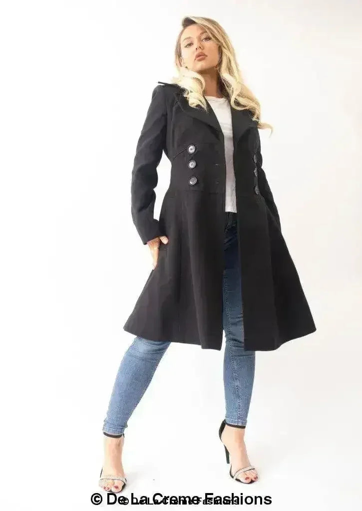 Kirsty Slim Fit A-Line Coat - Femstylo