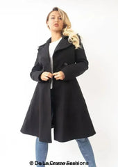 Kirsty Slim Fit A-Line Coat - Femstylo
