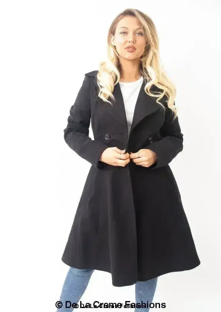 Kirsty Slim Fit A-Line Coat - Femstylo