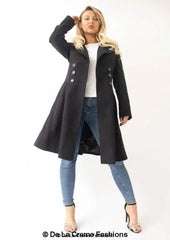 Kirsty Slim Fit A-Line Coat - Femstylo