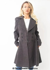 Kirsty Slim Fit A-Line Coat - Femstylo