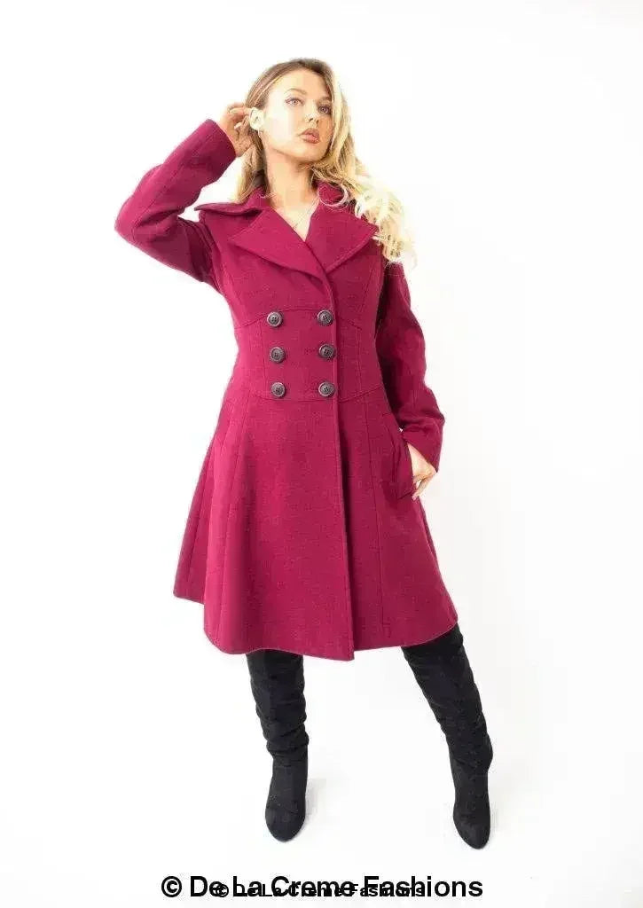 Kirsty Slim Fit A-Line Coat - Femstylo