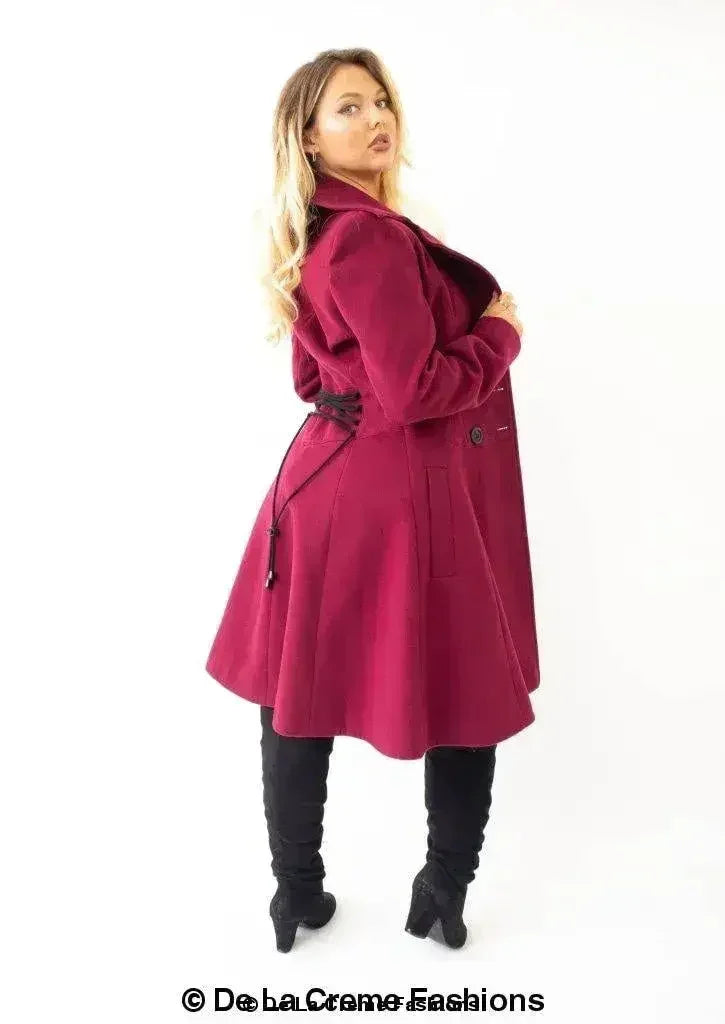 Kirsty Slim Fit A-Line Coat - Femstylo