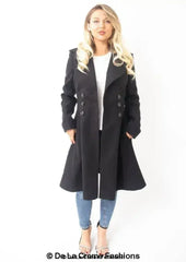 Kirsty Slim Fit A-Line Coat - Femstylo