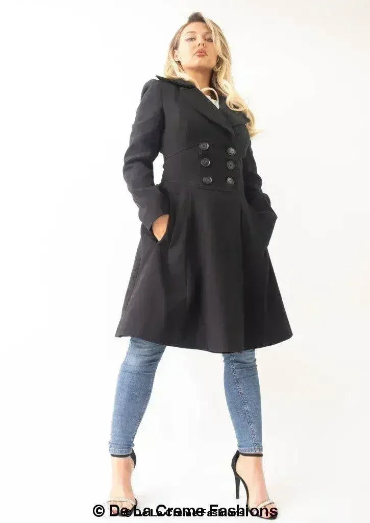 Kirsty Slim Fit A-Line Coat - Femstylo
