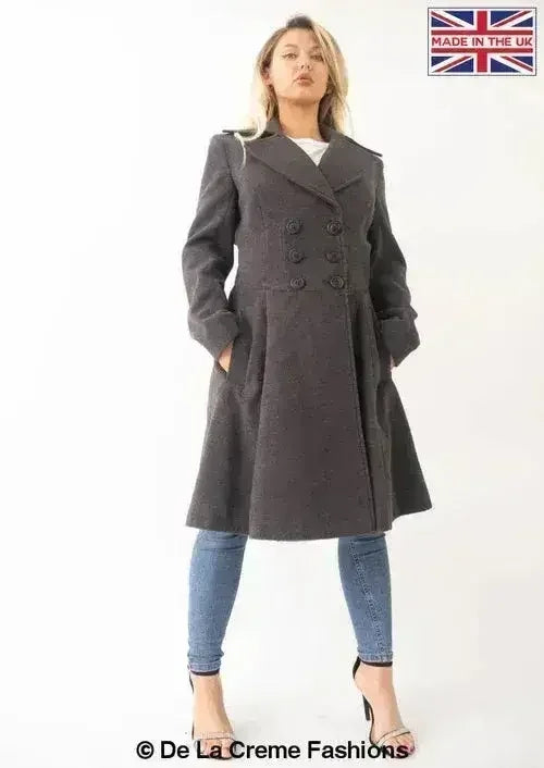 Kirsty Slim Fit A-Line Coat - Femstylo