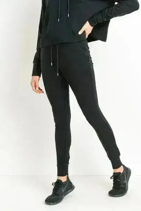 Highwaist Slim-Fit Cuffed Joggers - Femstylo