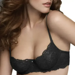 Lace Demi Cup Bra Montelle Intimates Flirt - Femstylo