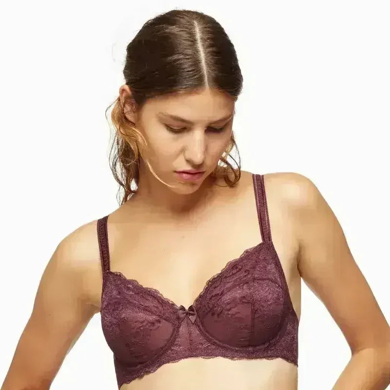 Blush Harlow Full Figure Lace Unlined Bra - Femstylo