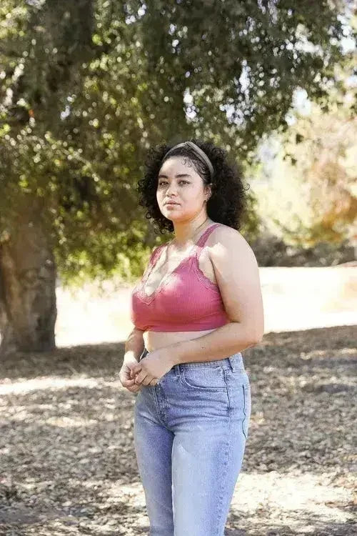 Lace Trim Padded Bralette - Comfortable Everyday Bra | Femstylo - Femstylo