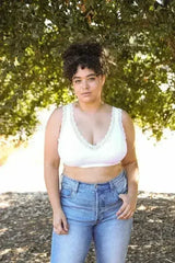 Lace Trim Padded Bralette - Comfortable Everyday Bra | Femstylo - Femstylo