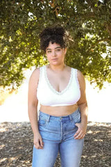 Lace Trim Padded Bralette - Comfortable Everyday Bra | Femstylo - Femstylo