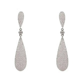 Latelita Long Drop Earrings Silver - Femstylo