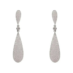 Latelita Long Drop Earrings Silver - Femstylo