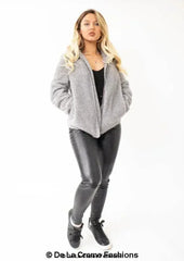 Lauren Zip Up Hooded Borg Teddy Jacket - Femstylo