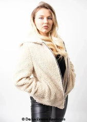 Lauren Zip Up Hooded Borg Teddy Jacket - Femstylo