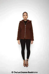 Lauren Zip Up Hooded Borg Teddy Jacket - Femstylo