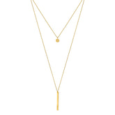 Layered Bar Bullet Necklace