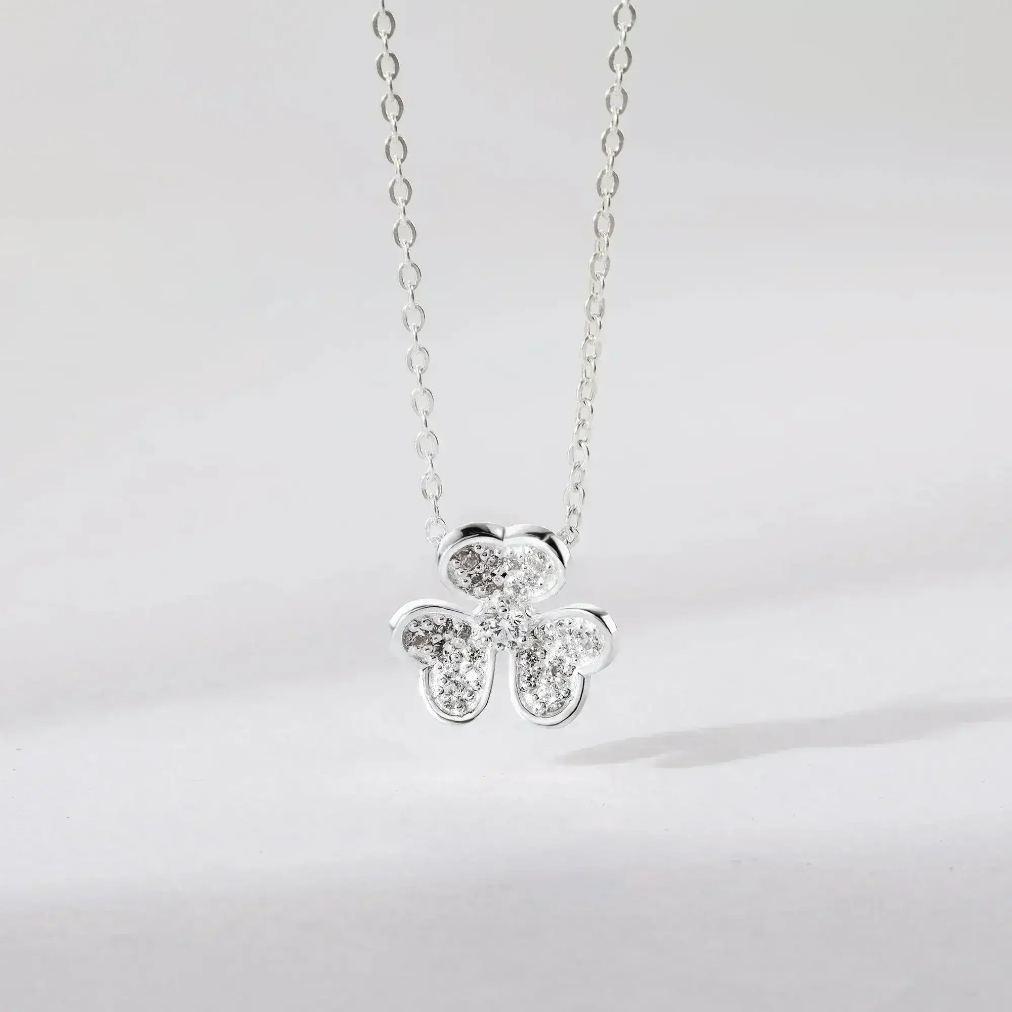 Clover Necklace, Three Leaf Clover Necklace, Silver Necklace For Her - Femstylo