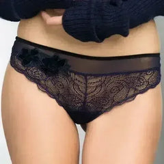 Lise Charmel Fleur de Kerala Luxury Sheer Lace Tanga Panty - Femstylo