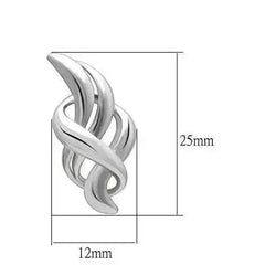 LO1991 - Rhodium White Metal Earrings with No Stone - Femstylo