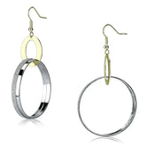 LO2706 - Reverse Two-Tone Iron Earrings with No Stone - Femstylo