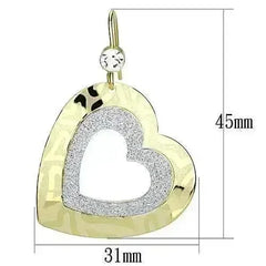 LO2733 - Gold Iron Earrings with Top Grade Crystal in Clear - Femstylo