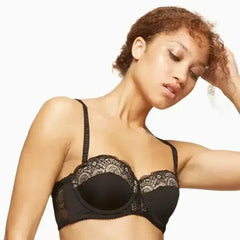 Blush Escape Longline Strapless Padded Lace Bra - Femstylo