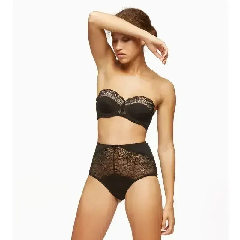 Blush Escape Longline Strapless Padded Lace Bra - Femstylo