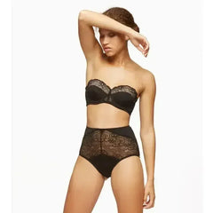 Blush Escape Longline Strapless Padded Lace Bra - Femstylo