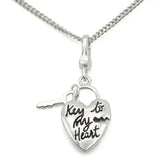 LOS430 - Silver 925 Sterling Silver Chain Pendant with No Stone - Femstylo