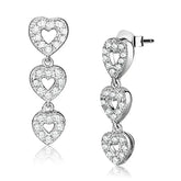 Rhodium 925 Silver Earrings with AAA CZ LOS722 - Femstylo - Femstylo