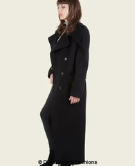 MARQUETTA - Womens Double Breasted Wool & Cashmere Blend Long Coat - Femstylo