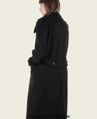 MARQUETTA - Womens Double Breasted Wool & Cashmere Blend Long Coat - Femstylo