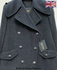 MARQUETTA - Womens Double Breasted Wool & Cashmere Blend Long Coat - Femstylo