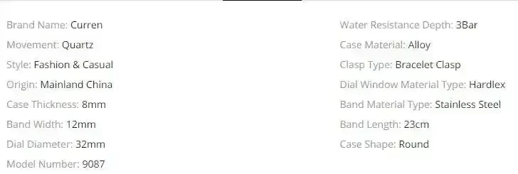 DOUCEUR Curren Watch – 32mm Japan Quartz | Precision Timepiece - Femstylo