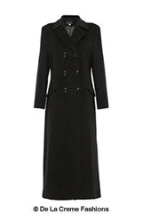 Wool Blend Double Breasted Long Coat - Femstylo