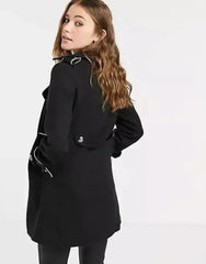 Military Coat with Contrast Buttons (C10215) - Femstylo
