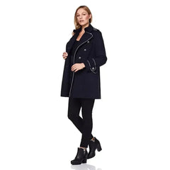 Military Coat with Contrast Buttons (C10215) - Femstylo