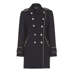 Military Coat with Contrast Buttons (C10215) - Femstylo