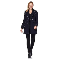 Military Coat with Contrast Buttons (C10215) - Femstylo
